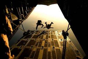 skydiving, Military, Military Aircraft, Soldier