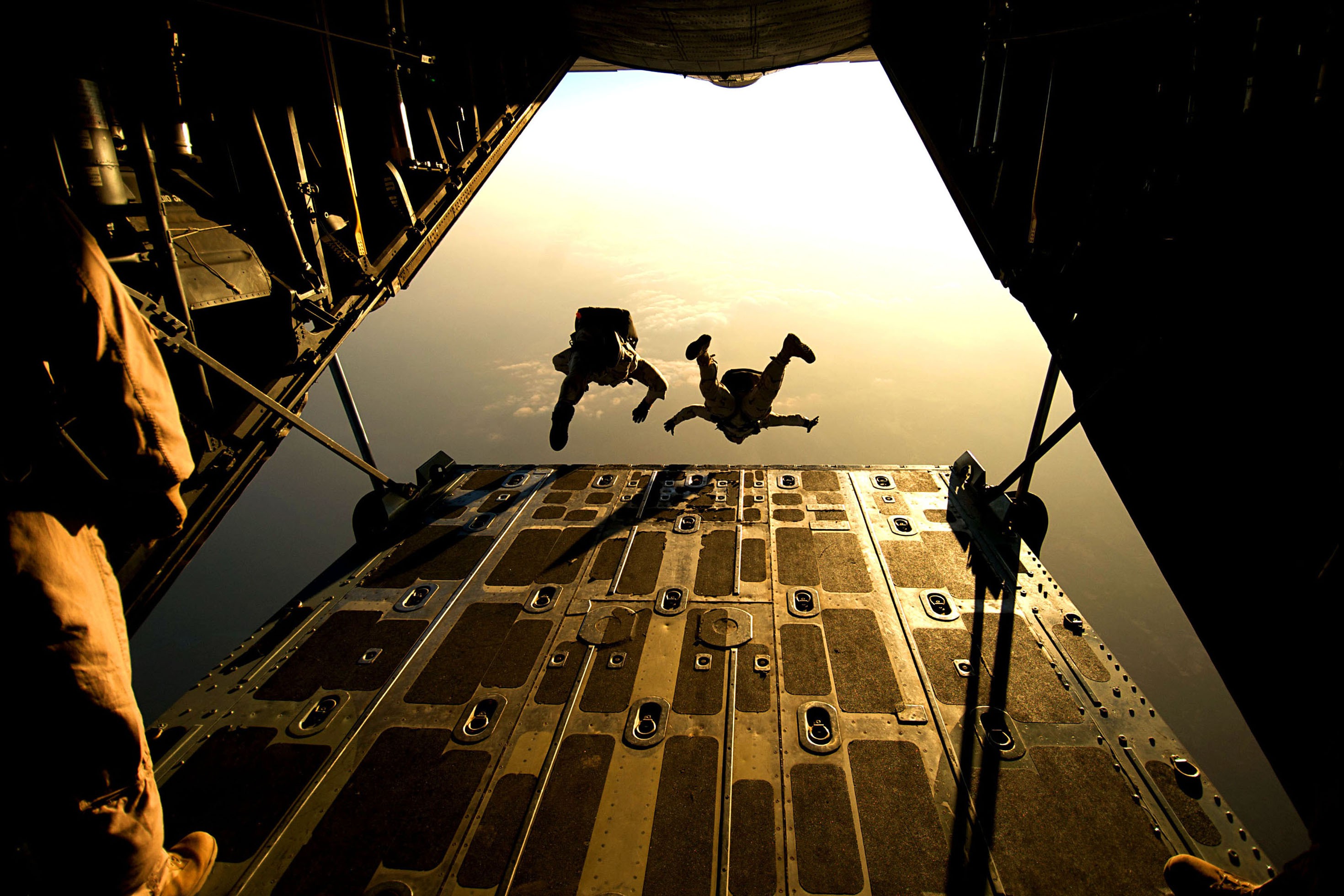 skydiving, Military, Military Aircraft, Soldier Wallpaper