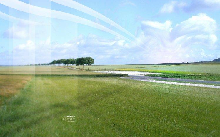 Desktopography, Nature, Landscape, Trees, Sky, Horizon, Grass, Digital Art HD Wallpaper Desktop Background