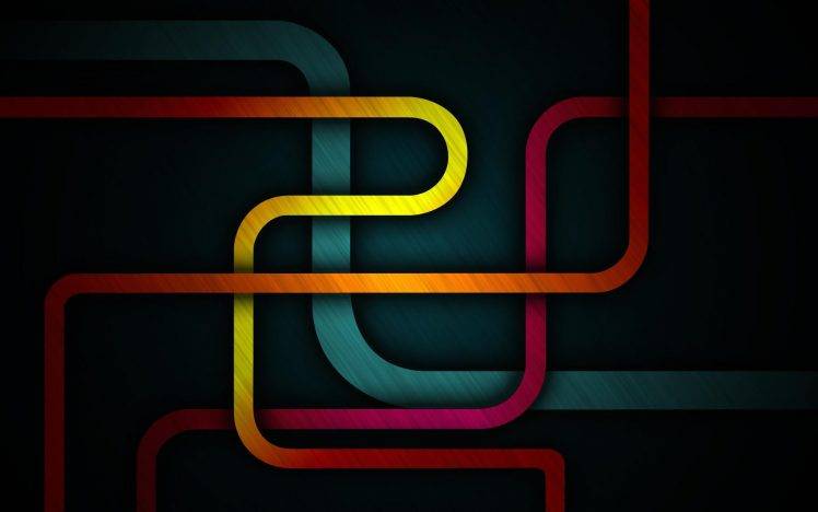 abstract, Geometry, Dark, Colorful, Lines HD Wallpaper Desktop Background