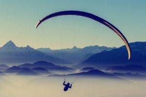 landscape, Mountain, Paragliding