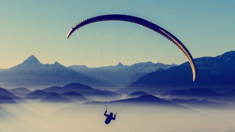 landscape, Mountain, Paragliding HD Wallpaper Desktop Background