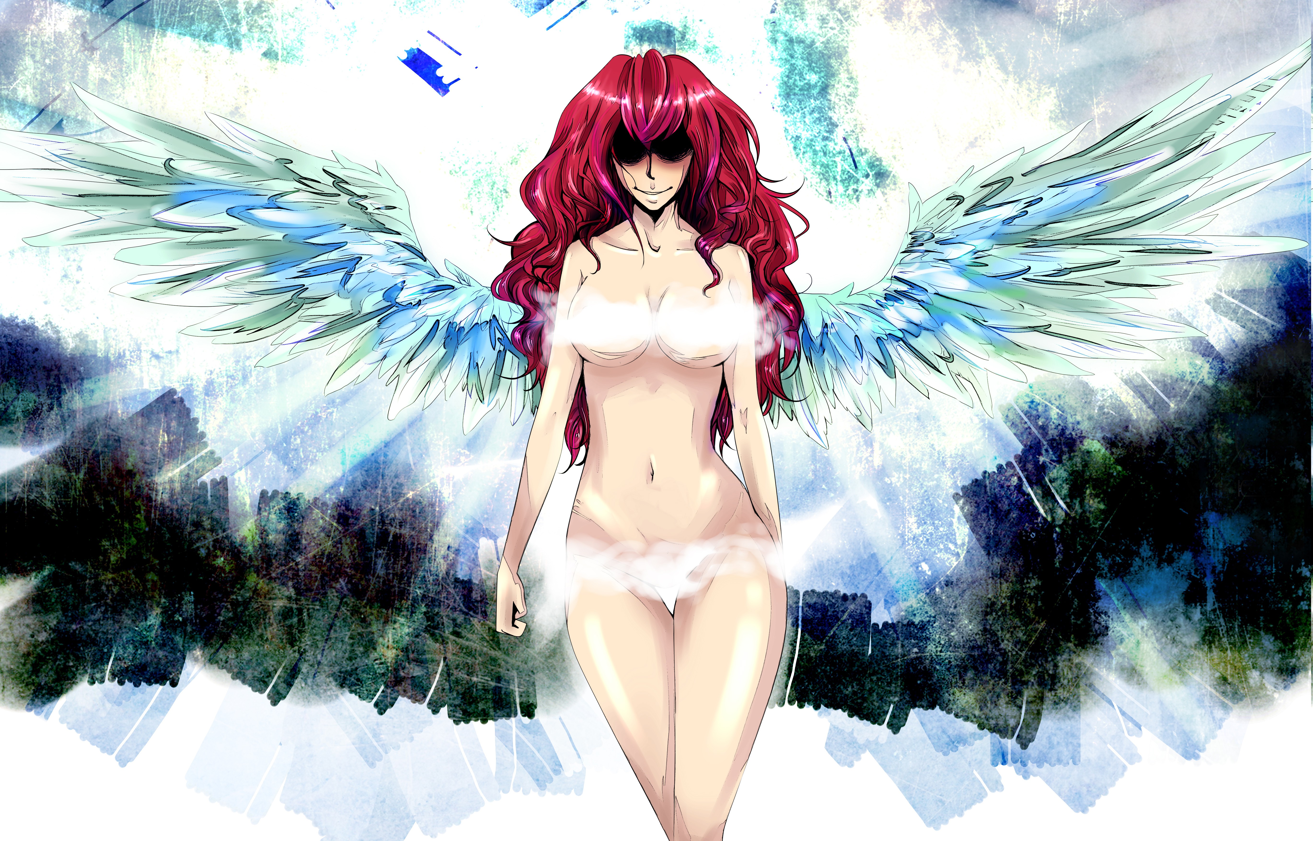 anime, Anime Girls, Fantasy Art, Redhead, Wings, Original Characters Wallpaper