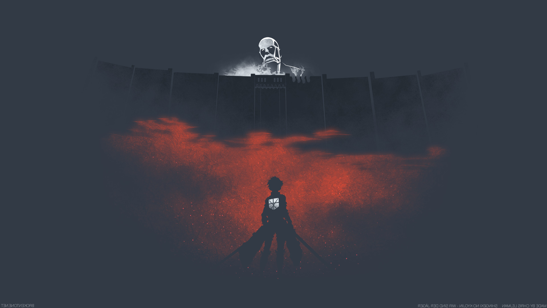 Shingeki No Kyojin, Minimalism, Anime, Anime Vectors, Colossal Titan