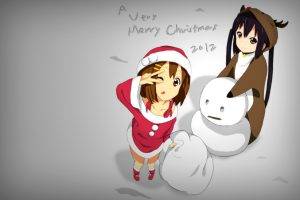 K ON!, Hirasawa Yui, Nakano Azusa, Anime, Anime Girls, Christmas