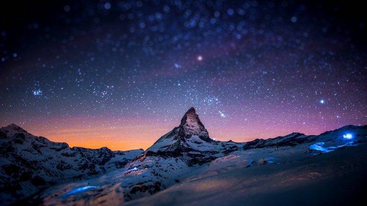 snow, Winter, Matterhorn, Nature, Blurred, Landscape, Mountain HD Wallpaper Desktop Background