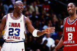 basketball, Michael Jordan, Kobe Bryant, Smiling, Sports, All Star