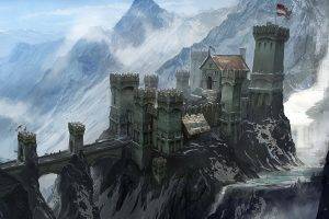 Dragon Age, Dragon Age Inquisition, Skyhold (Dragon Age Inquisition), Fantasy Art, Landscape