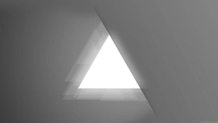 minimalism, Gray, Triangle, Abstract HD Wallpaper Desktop Background
