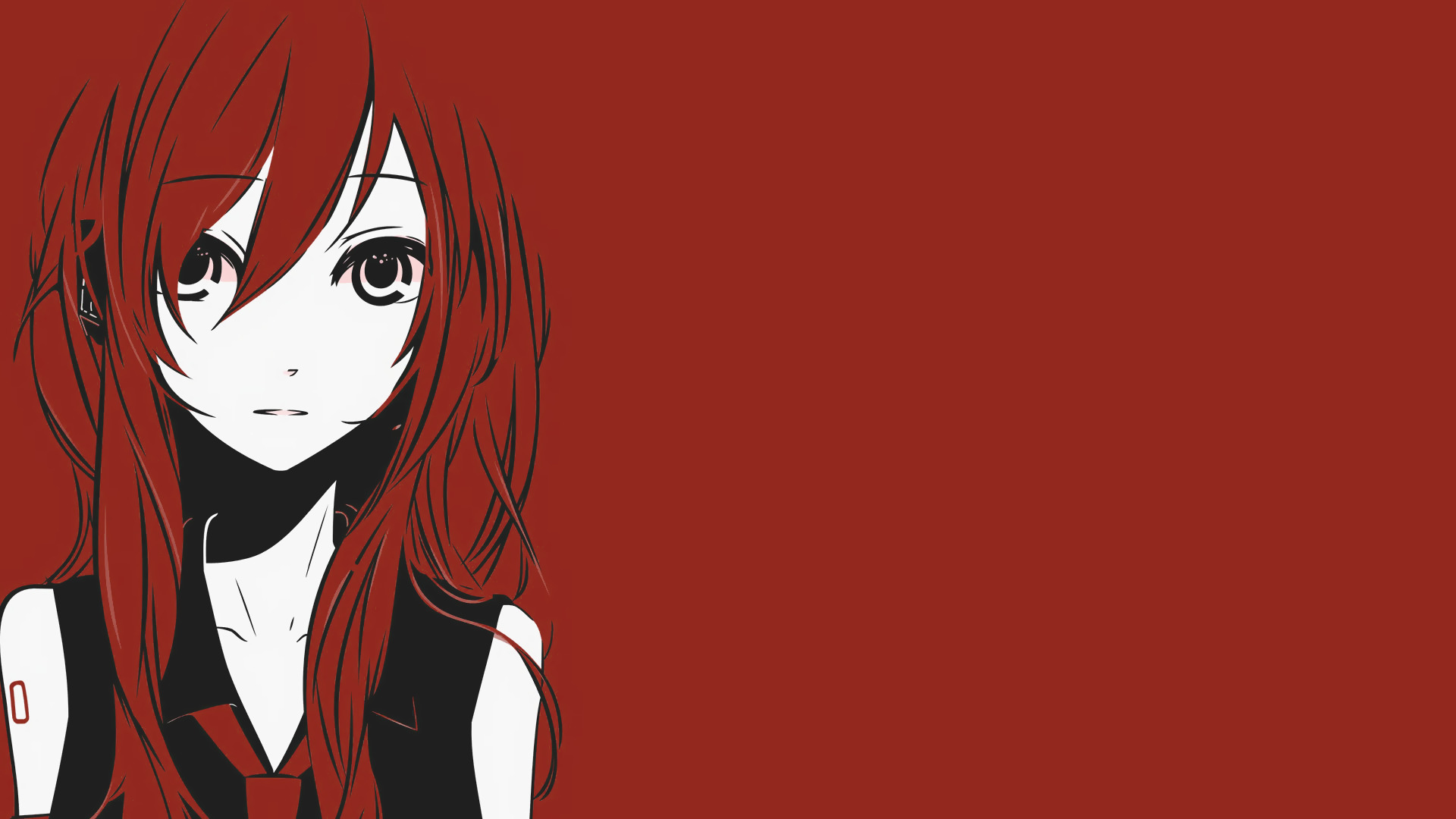 red, Vocaloid, Hatsune Miku, Anime Wallpaper