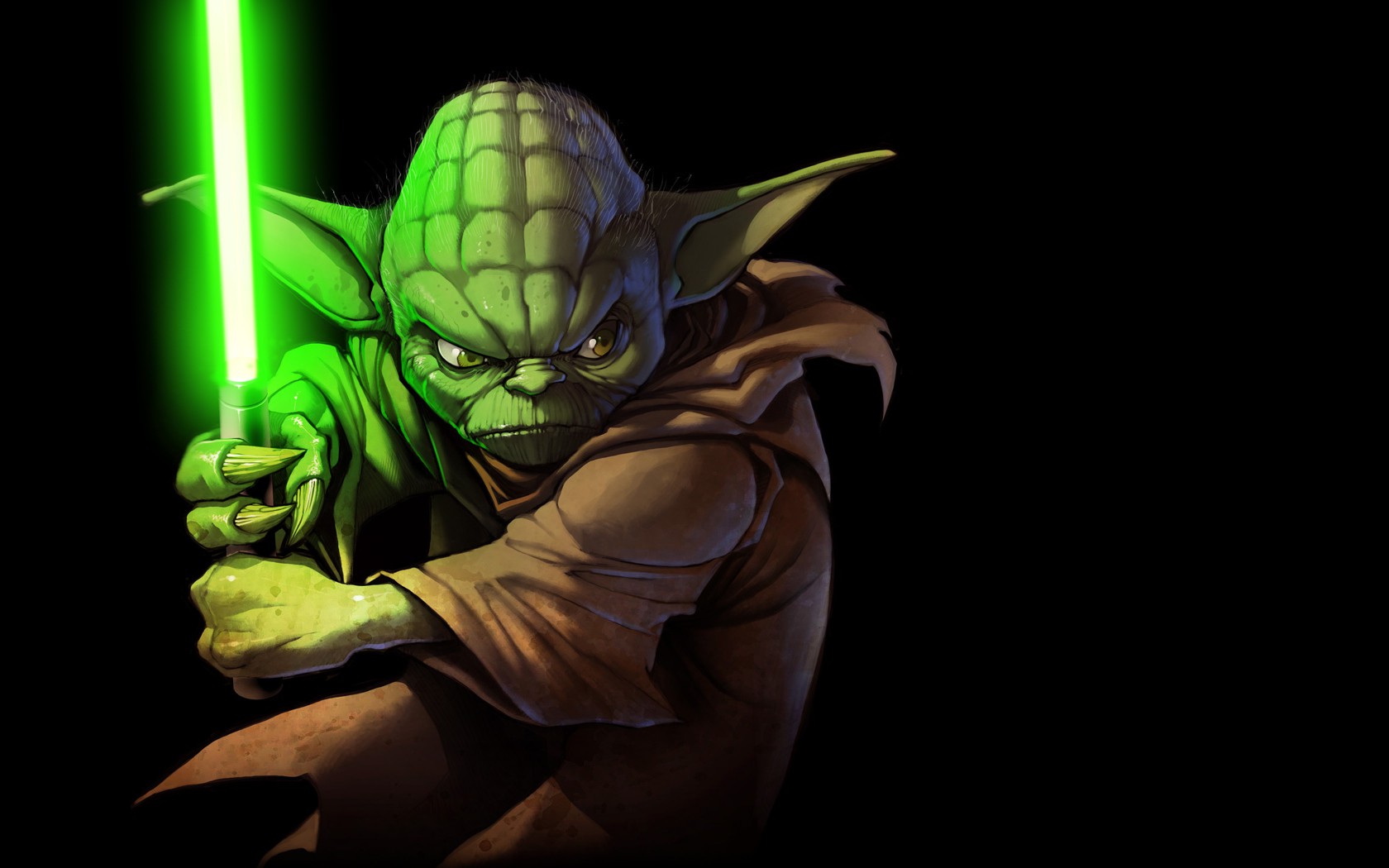Yoda, Star Wars, Lightsaber Wallpaper