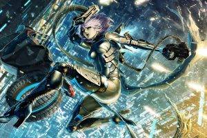artwork, Fantasy Art, Anime, Cyborg, Futuristic, City, Original Characters