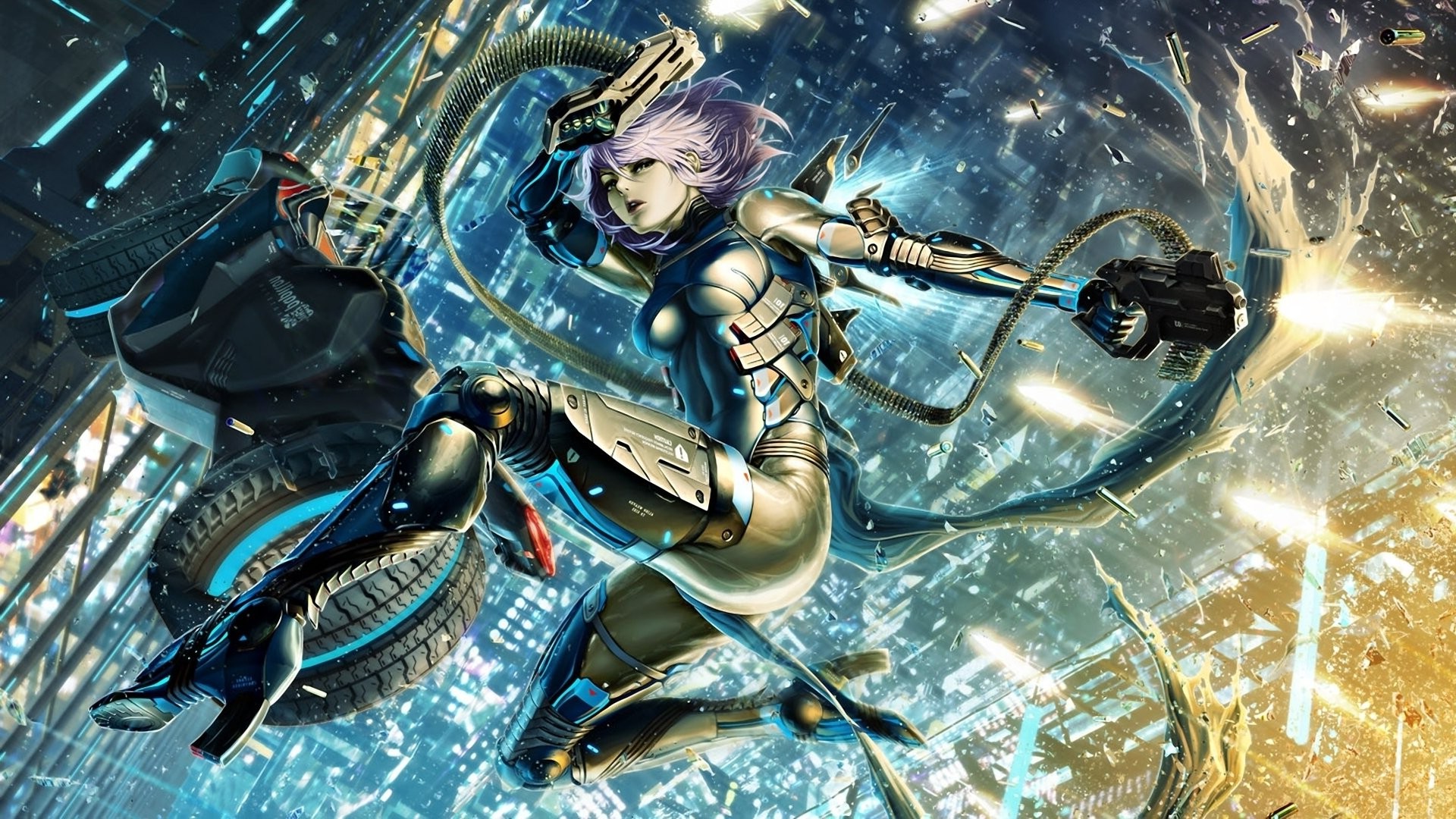 artwork, Fantasy Art, Anime, Cyborg, Futuristic, City, Original Characters Wallpaper
