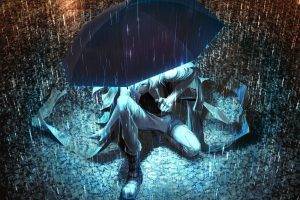 artwork, Fantasy Art, Anime, Rain, Umbrella, Original Characters