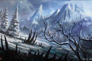 Magic: The Gathering, Magic, Winter, Snow, Landscape, Mountain