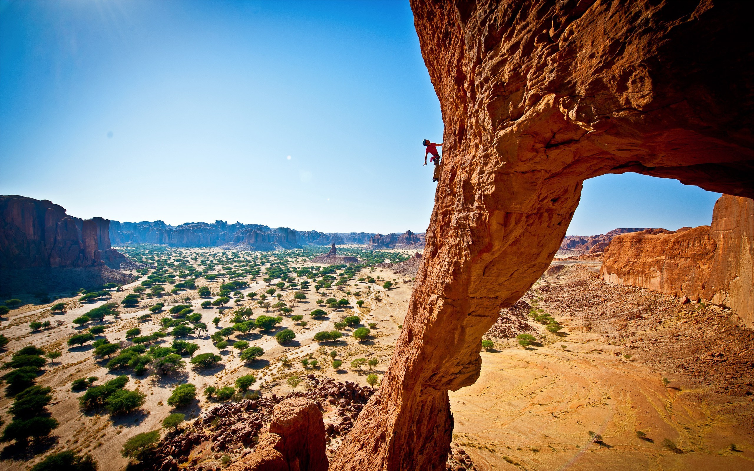 nature Landscape  Climbing Rock  Formation Desert 