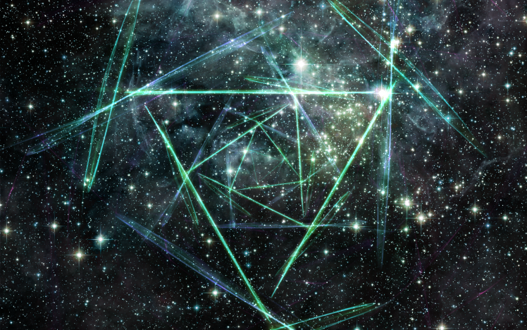 space, Triangle, Abstract, Stars HD Wallpaper Desktop Background