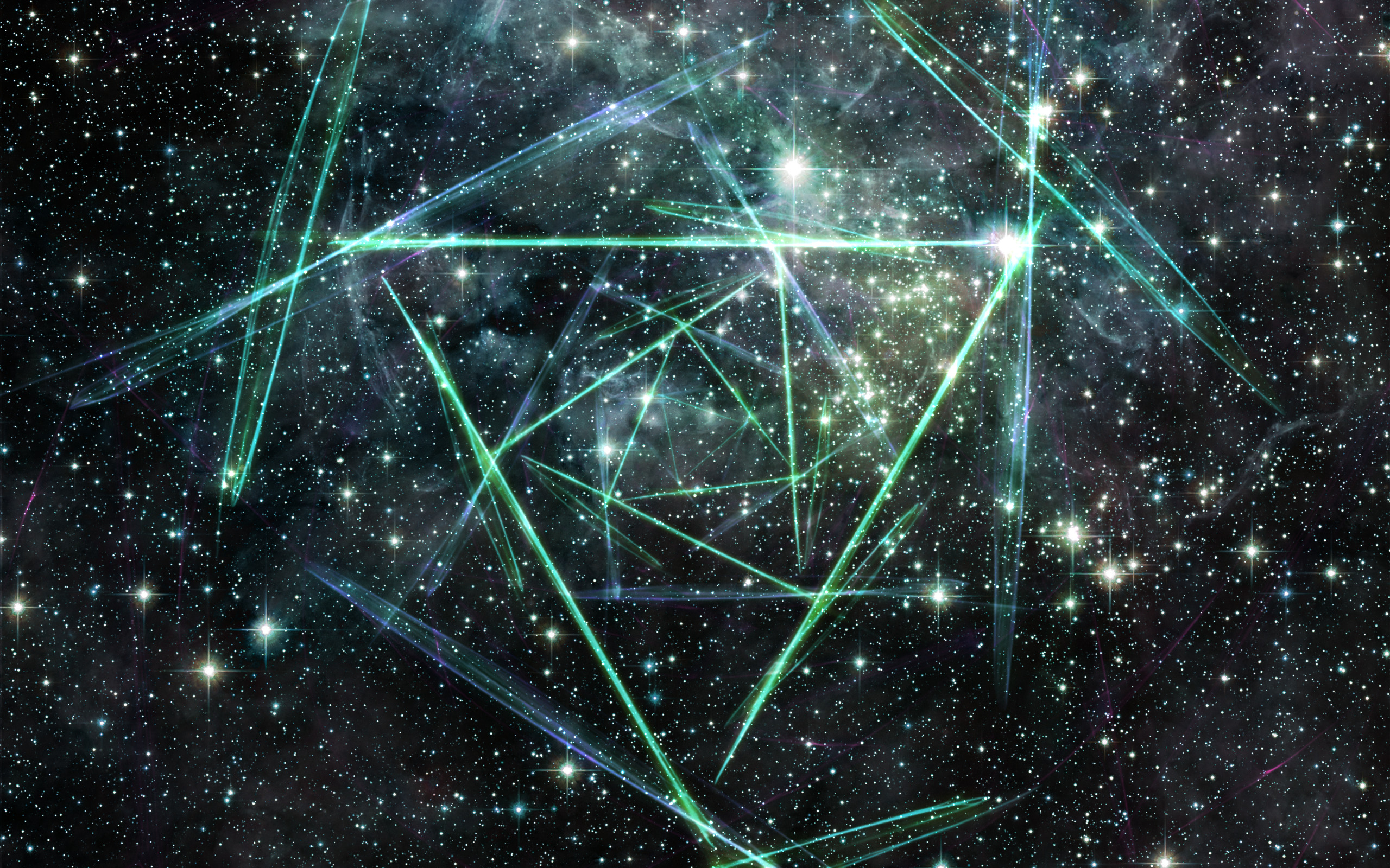space, Triangle, Abstract, Stars Wallpaper