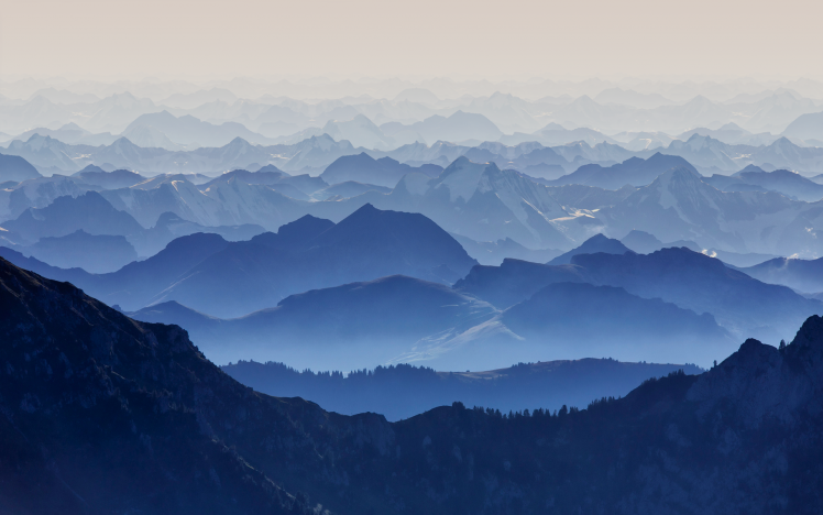 mountain, Blue, Landscape, Nature HD Wallpaper Desktop Background