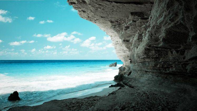 landscape, Cliff, Sea HD Wallpaper Desktop Background