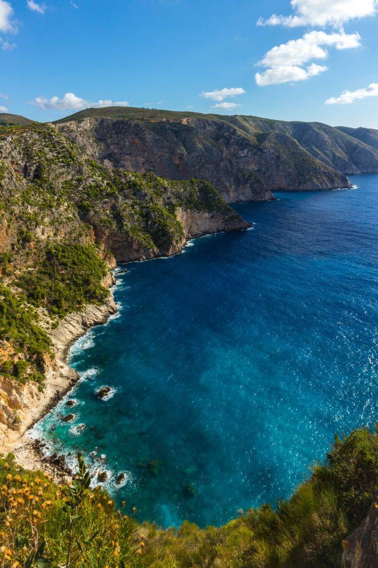 Zakynthos, Greece, Sea, Cliff, Landscape, Nature, Sky HD Wallpaper Desktop Background