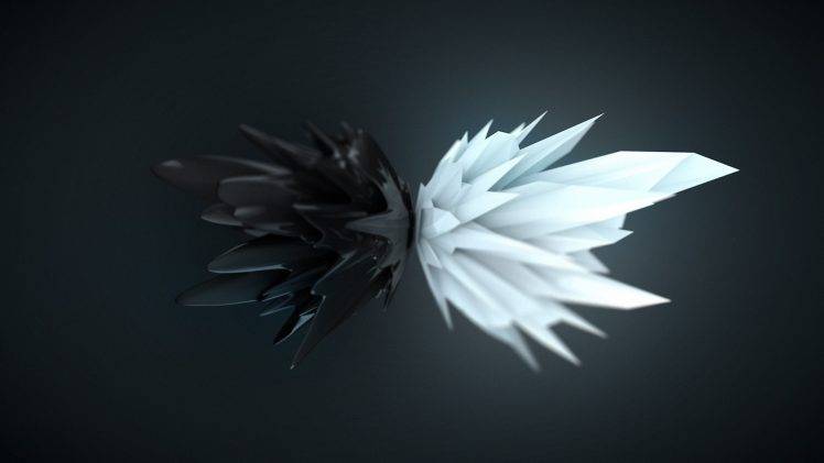 abstract, 3D, Render, Black, White, Artwork, Digital Art Wallpapers HD