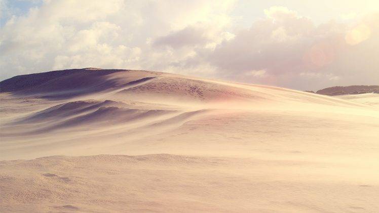 desert, Dune, Clouds, Sand, Landscape HD Wallpaper Desktop Background