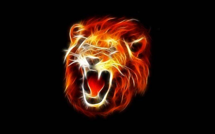 lion, Roar, Abstract HD Wallpaper Desktop Background