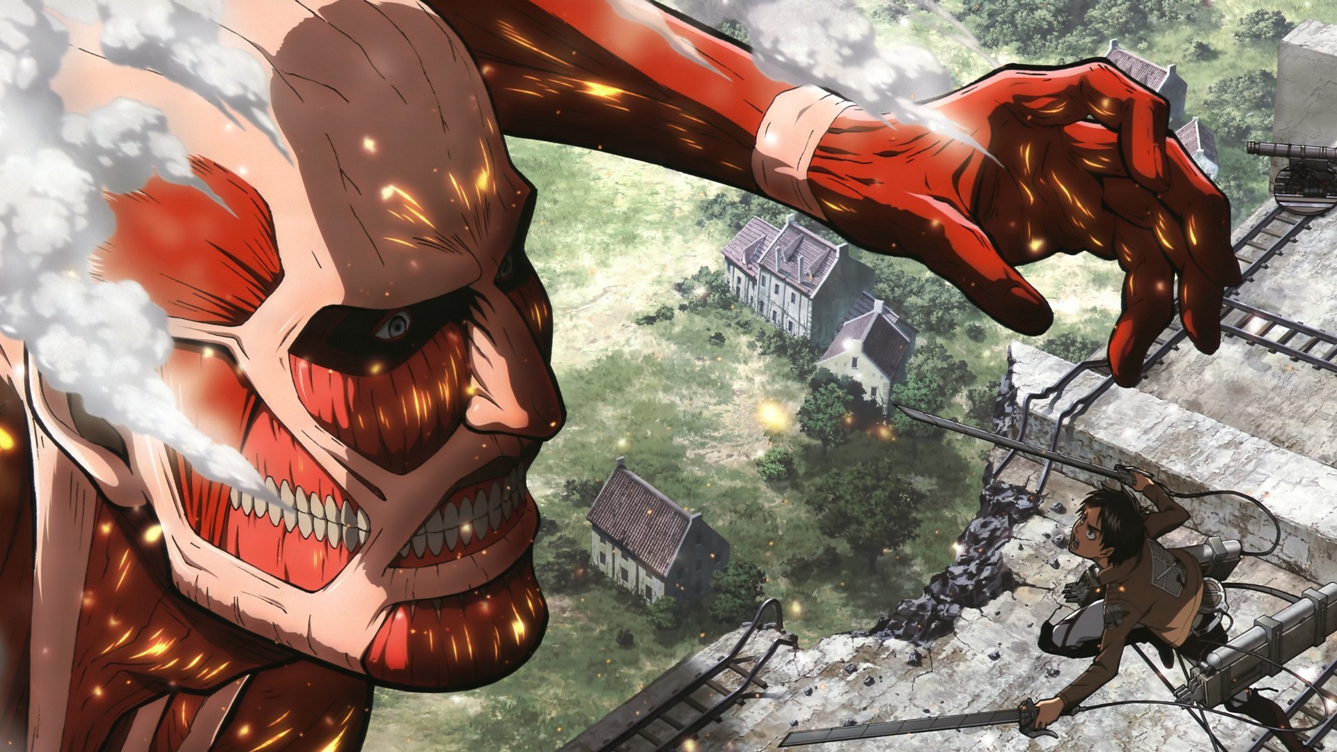 Shingeki No Kyojin, Anime, Colossal Titan Wallpaper
