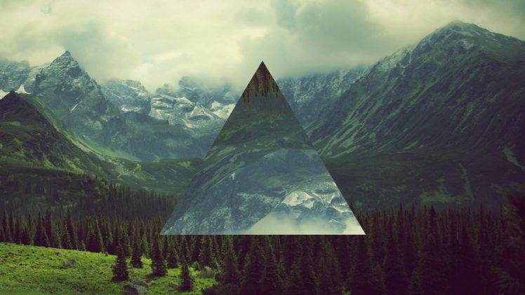 landscape, Triangle, Polyscape HD Wallpaper Desktop Background