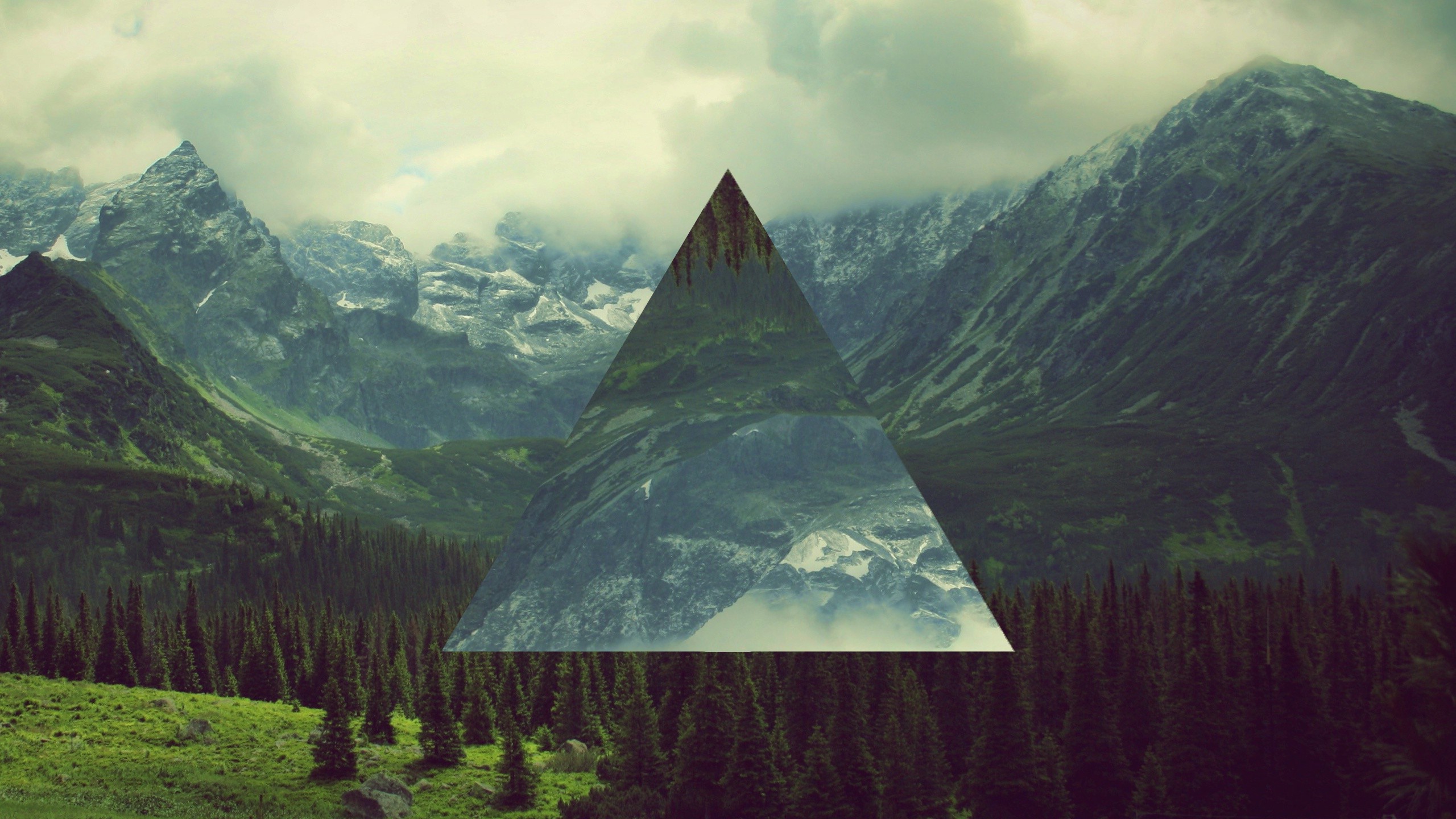 landscape, Triangle, Polyscape Wallpaper