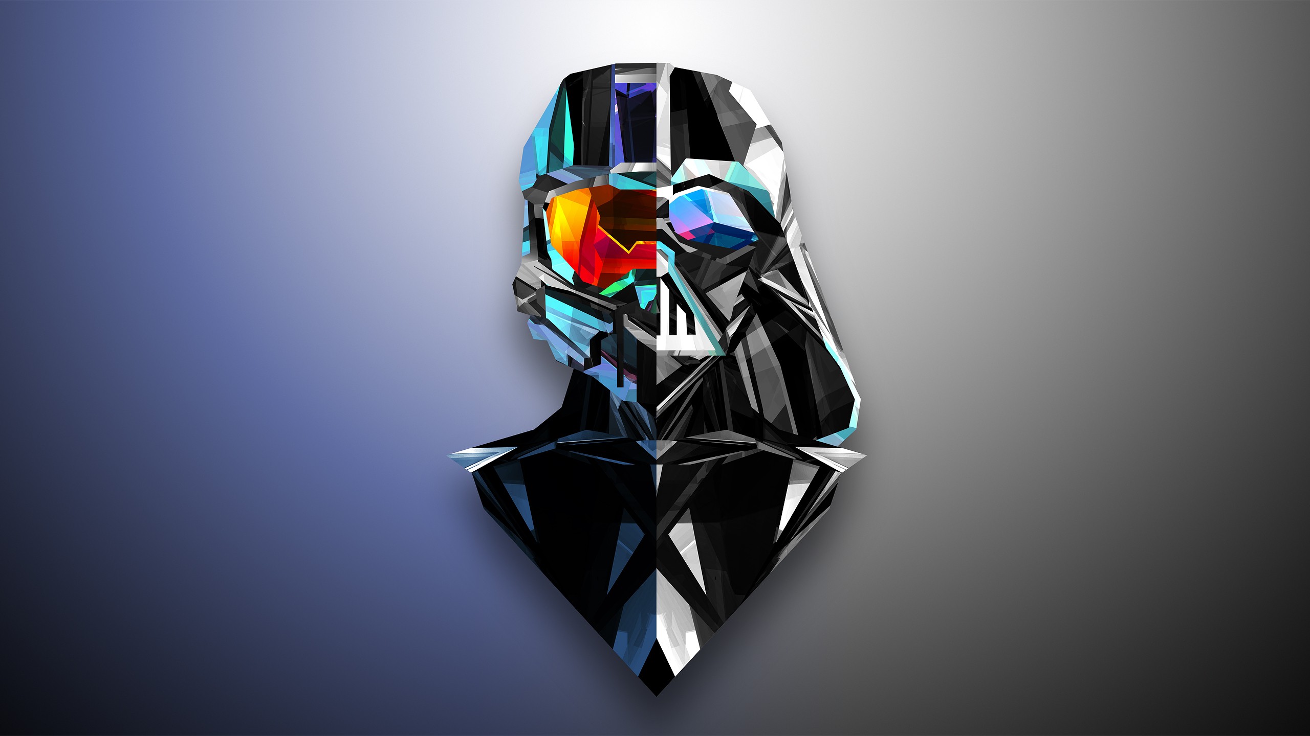 abstract, Darth Vader, Master Chief, Low Poly, Justin Maller, Halo Wallpaper