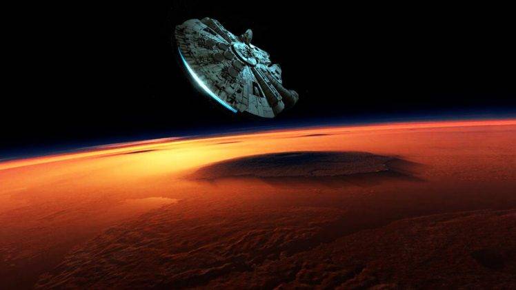 Star Wars: Episode VII   The Force Awakens, Millennium Falcon, Planet HD Wallpaper Desktop Background
