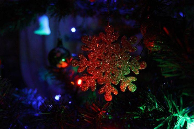 Christmas, Snowflakes, Decorations HD Wallpaper Desktop Background