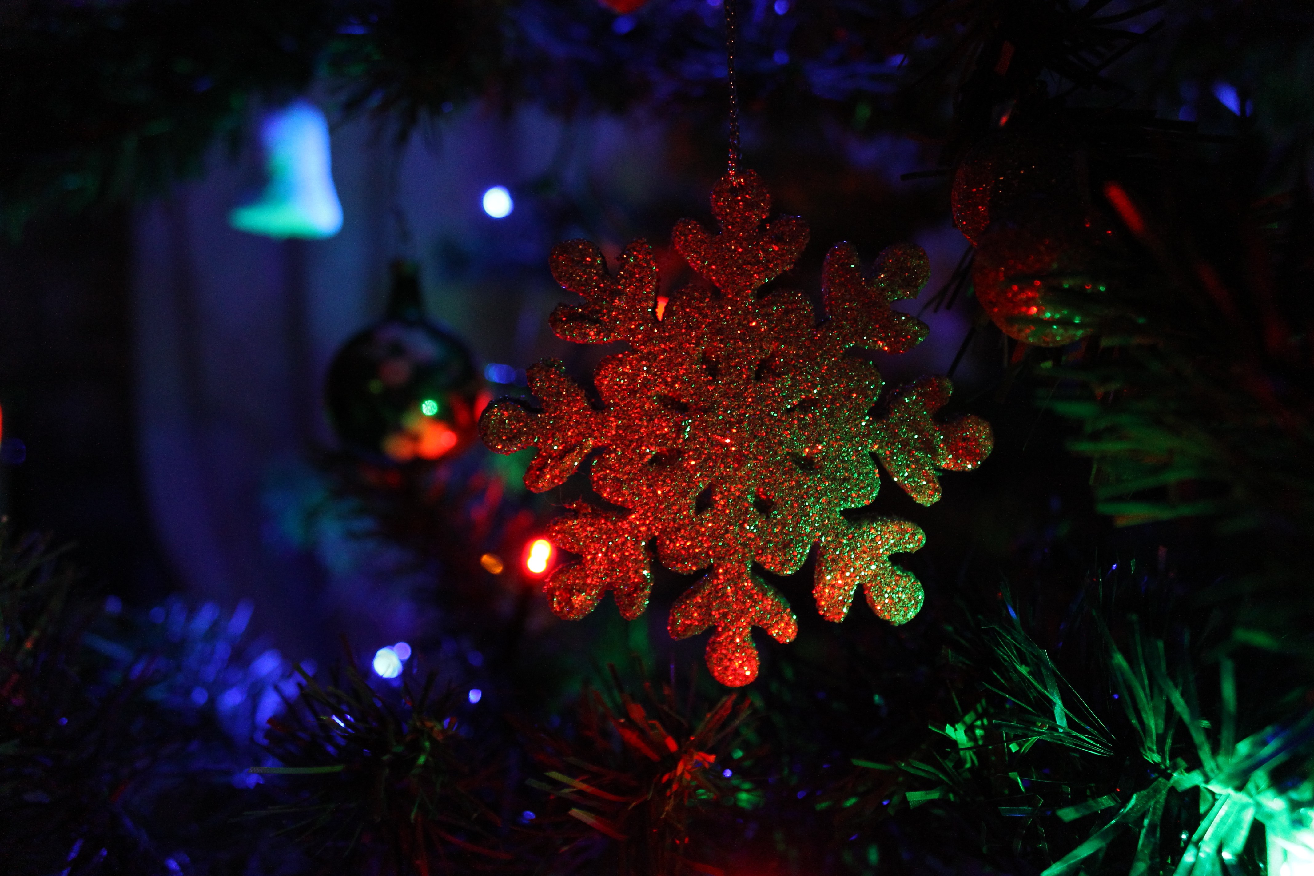 Christmas, Snowflakes, Decorations Wallpaper