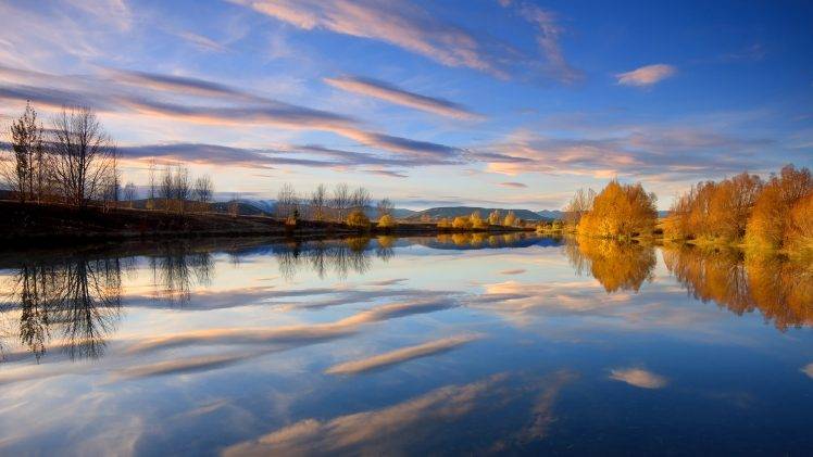 sky, Landscape, New Zealand, Lake, Reflection HD Wallpaper Desktop Background