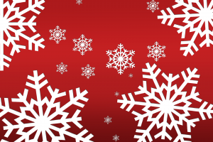 Christmas, Anime, Snowflakes, Red, Holiday
