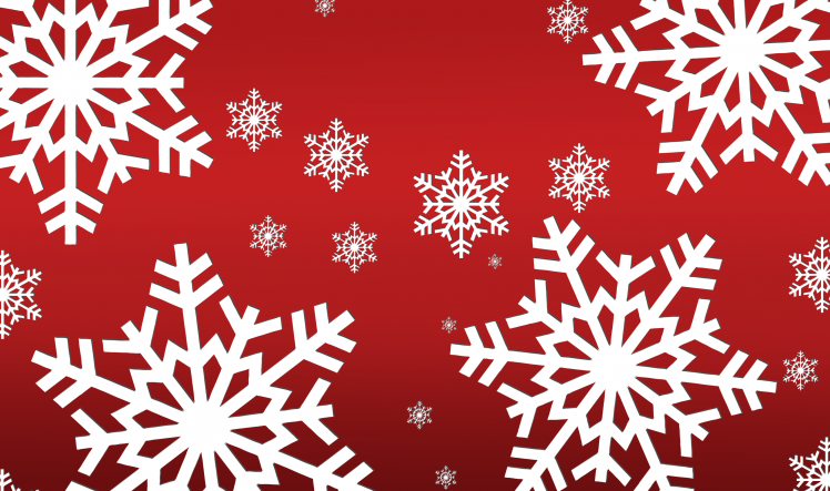 Christmas, Snowflakes, Red, Holiday HD Wallpaper Desktop Background