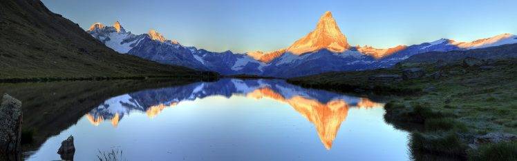 Matterhorn, Multiple Display, Landscape, Nature, Mountain HD Wallpaper Desktop Background