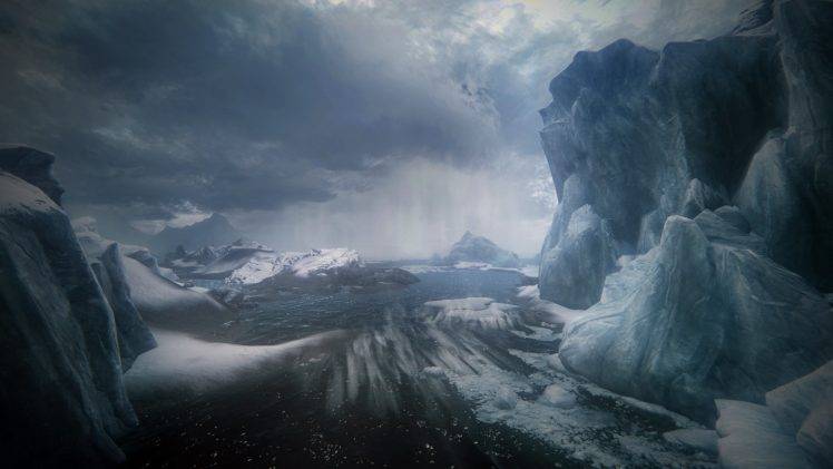 The Elder Scrolls V: Skyrim, Landscape, Ice, Iceberg HD Wallpaper Desktop Background