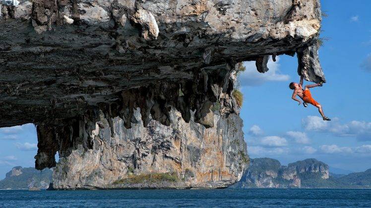 climbing, Nature, Landscape, Water, Vietnam, Men, Rock Climbing, Sports, Rock, Sea HD Wallpaper Desktop Background