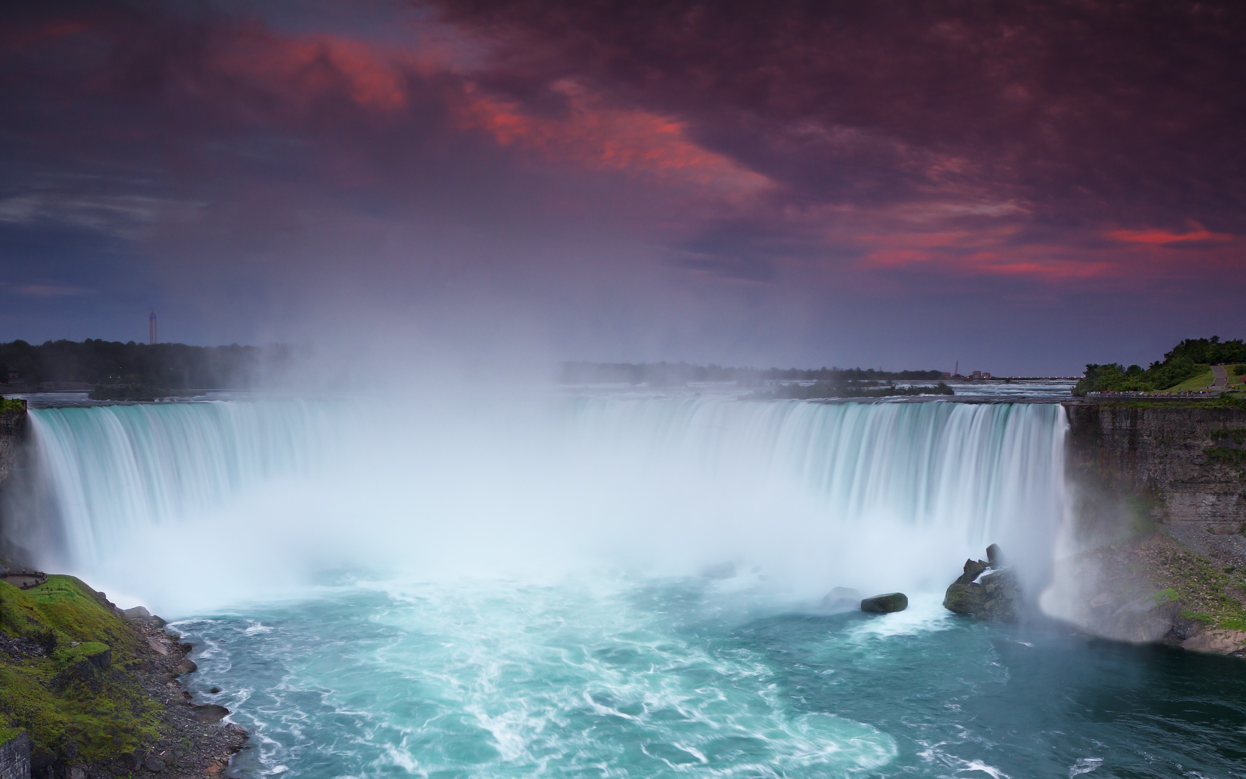 Niagara Falls, Nature, Landscape, Waterfall, Sunset Wallpaper