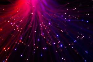 Optic Fiber, Bokeh, Lights, Macro, Red, Abstract
