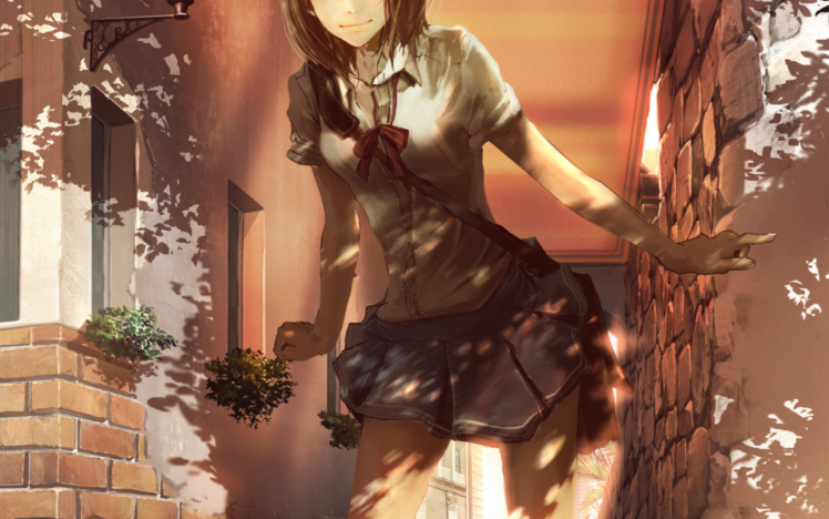 schoolgirls, School Uniform, Anime Girls HD Wallpaper Desktop Background