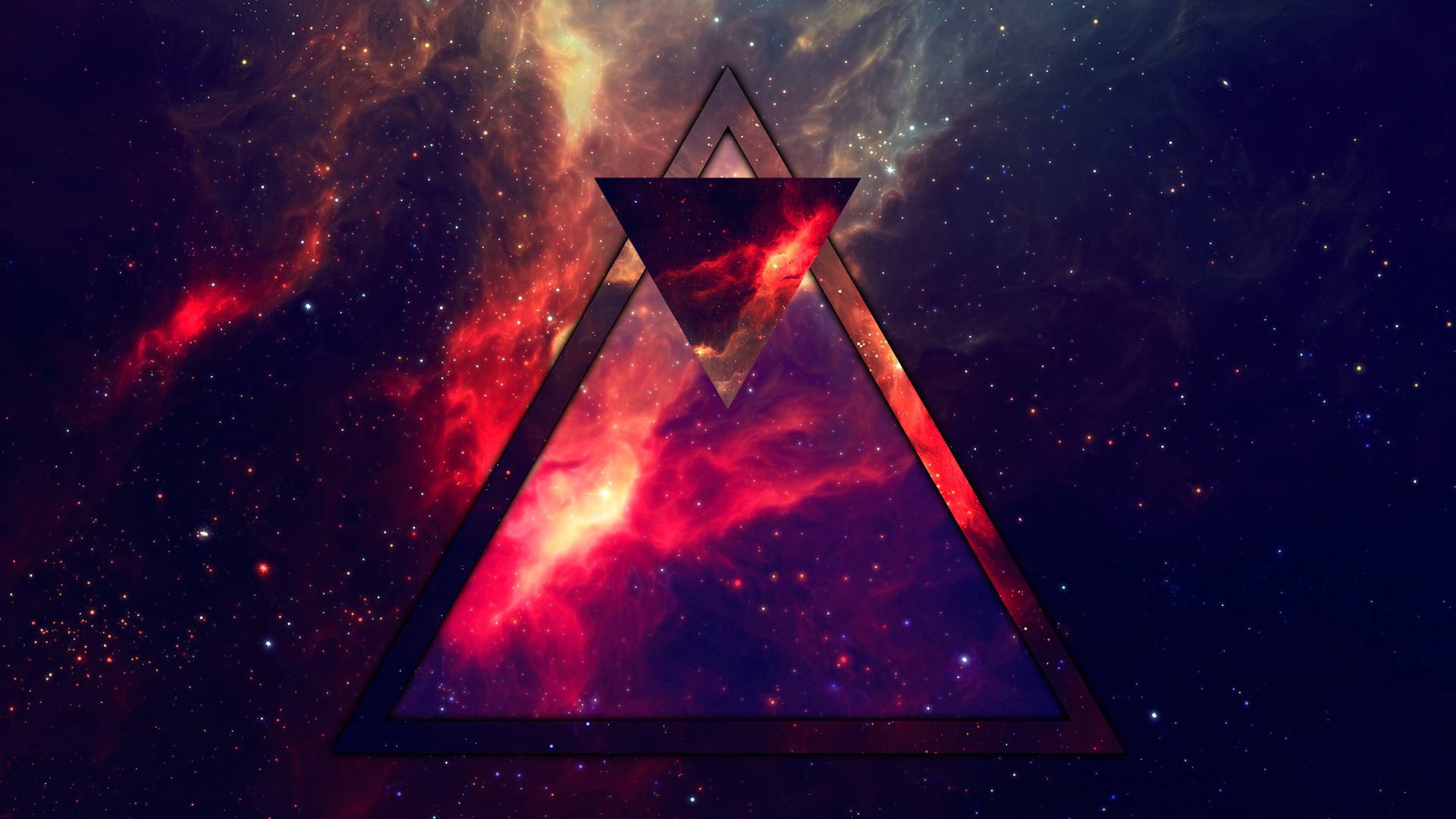 triangle, Abstract, Space Wallpaper
