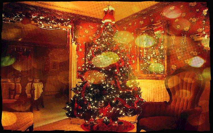 lights, Christmas, Atmosphere, New Year, Interiors HD Wallpaper Desktop Background