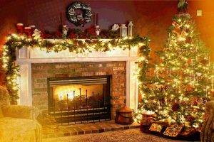 Christmas, Holiday, Fireplace, Interiors, Welcome Home