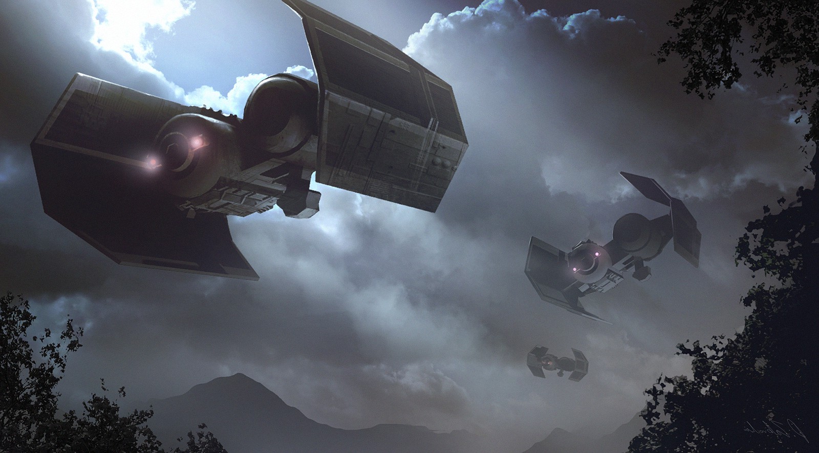 artwork, Darek Zabrocki, Star Wars, Galactic Empire, TIE Bomber