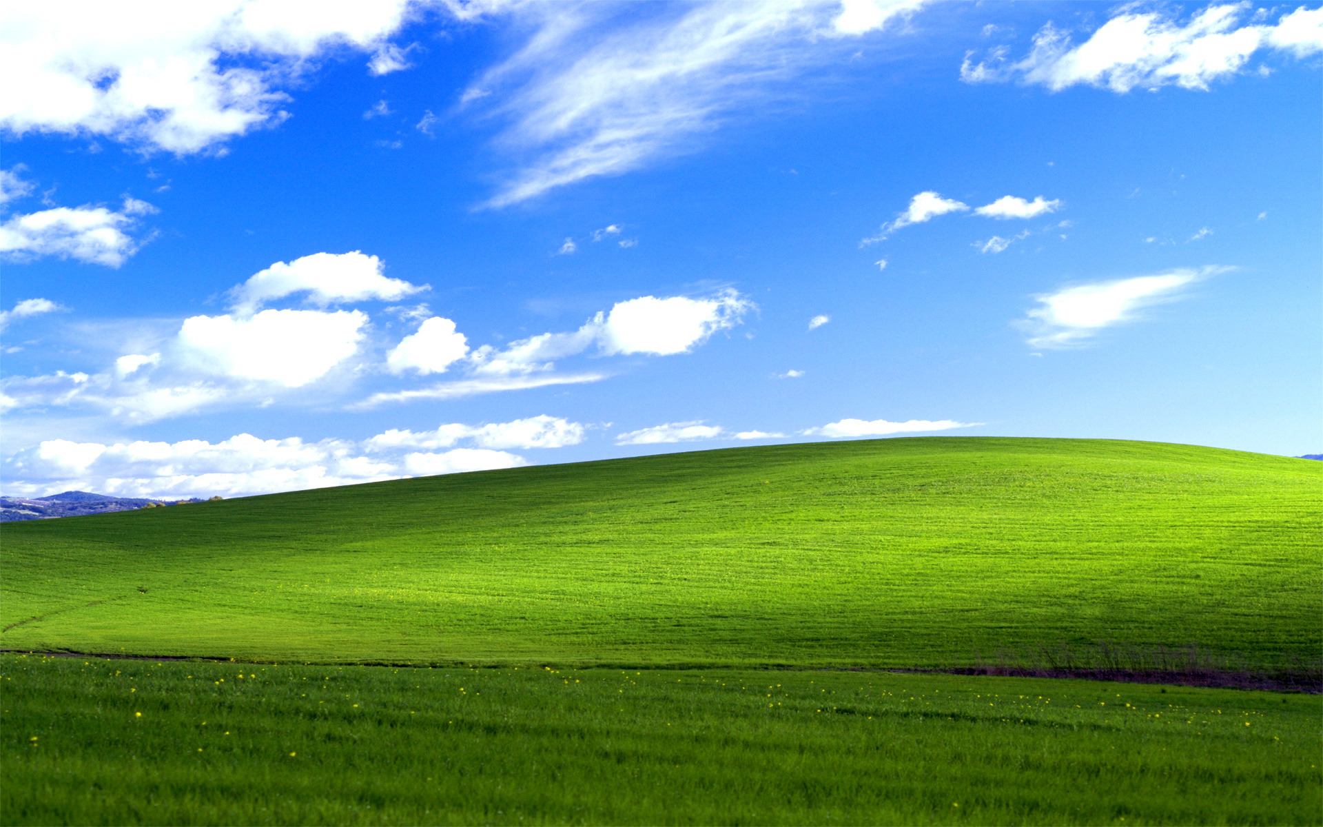 nature, Landscape, Sky, Hill, Grass, Field, Clouds, Windows XP