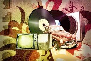 sports Car, Old Car, Vintage, Pixel Art, Music, Vinyl, Television Sets